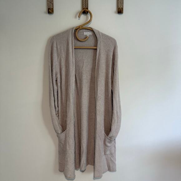 Barefoot Dreams CozyChic Lite Knit Cardigan Duster in Bisque - Large (L) - Picture 1 of 5